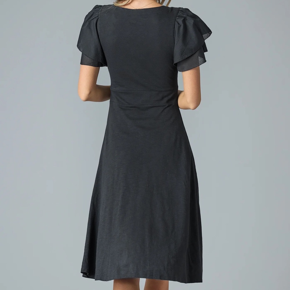 Ladies Flare Sleeve Dress - Picture 5 of 7